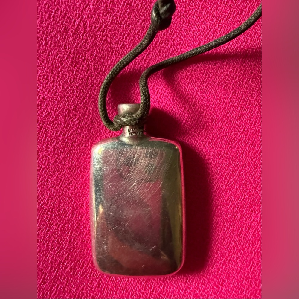Tiffany&co Silver Miniature Flask Pendant Necklace Charm